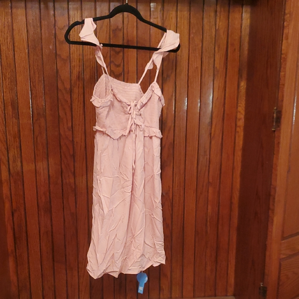 ❤️ CUPSHE Pink Sleeveless Dress with Bow Detail